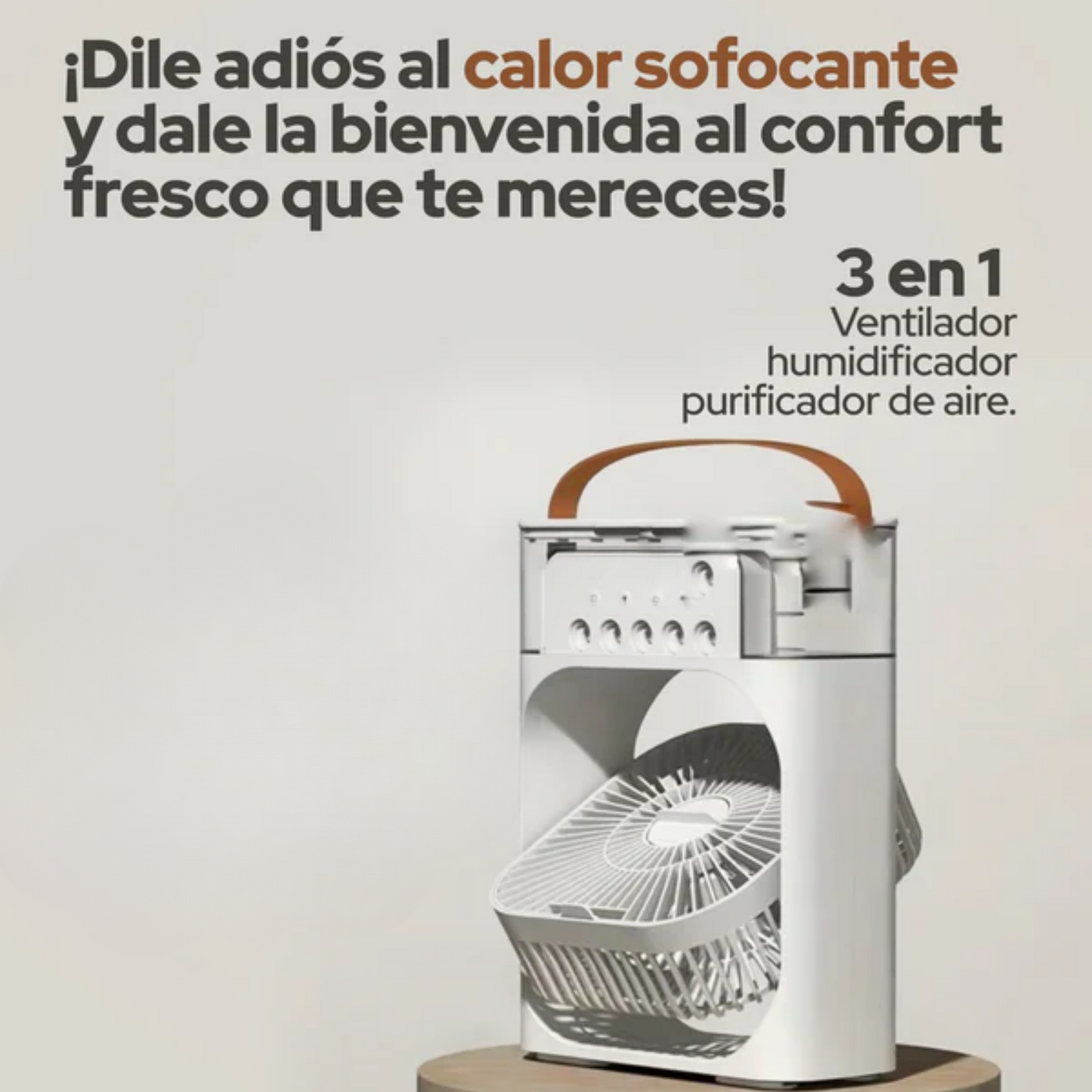 Ventilador humidificador 3 en 1