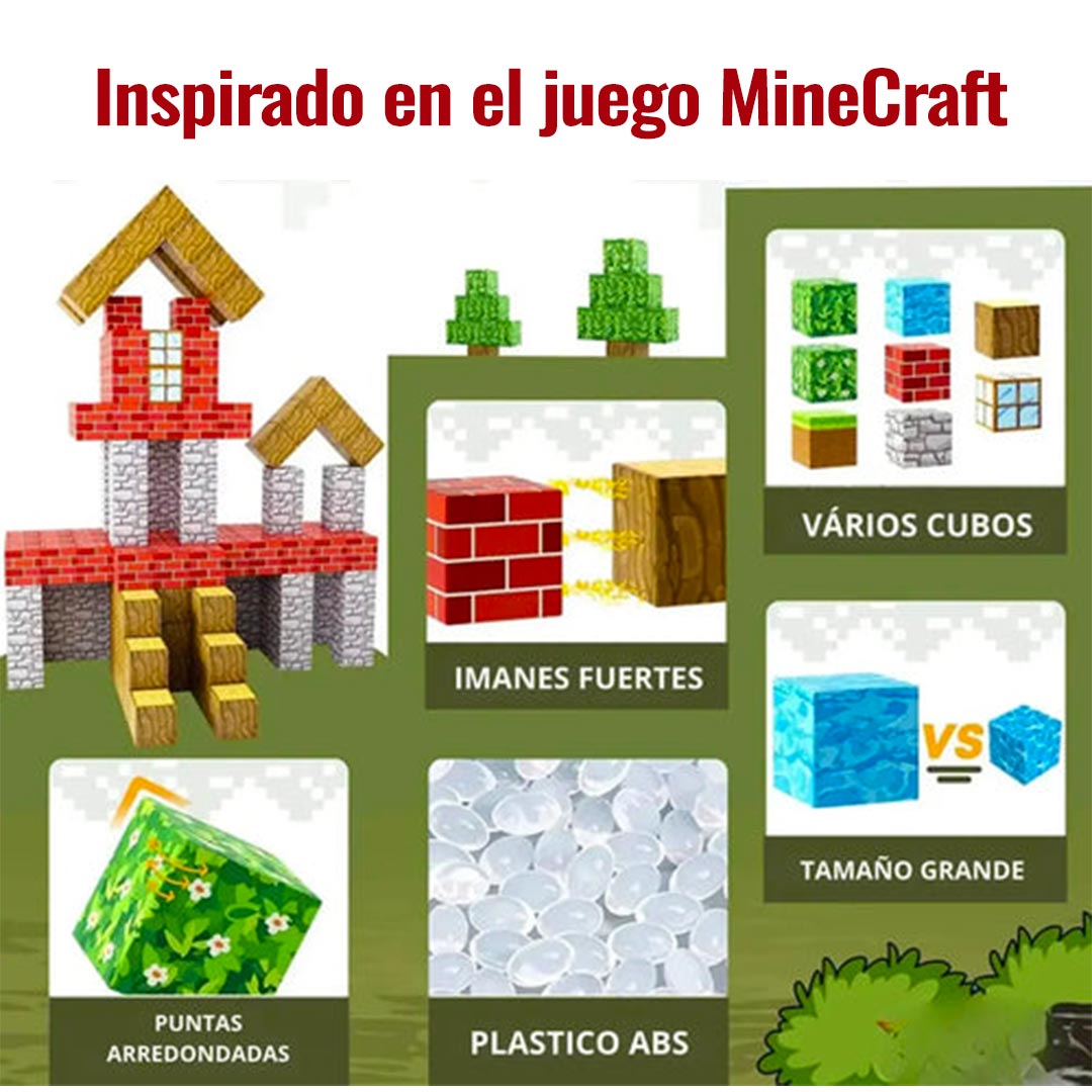 Bloques magnéticos minecraft - 75 Pcs