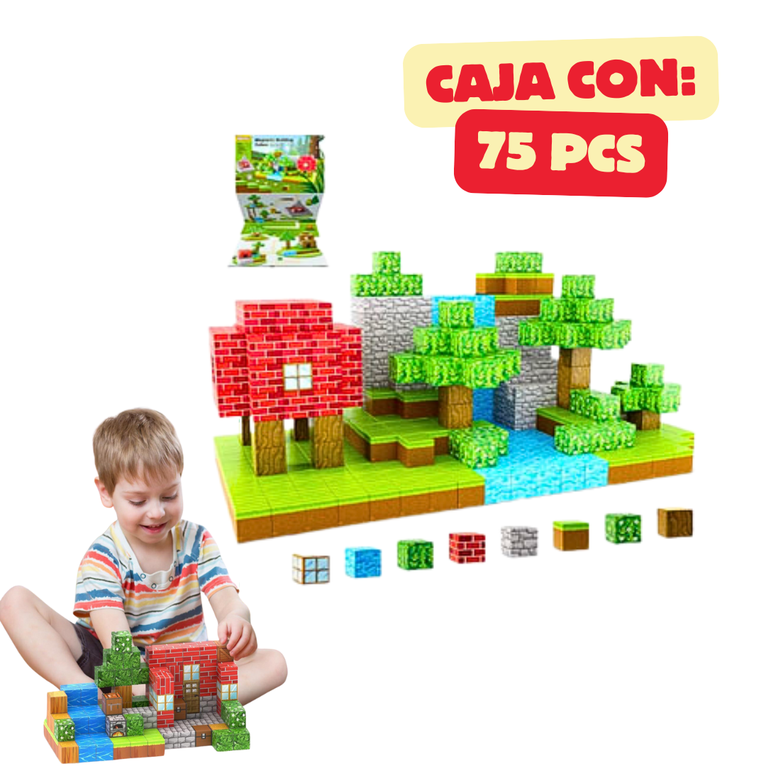 Bloques magnéticos minecraft - 75 Pcs