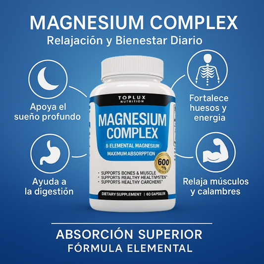 Magnesium Complex 600mg – Para estrés, calambres y mal dormir